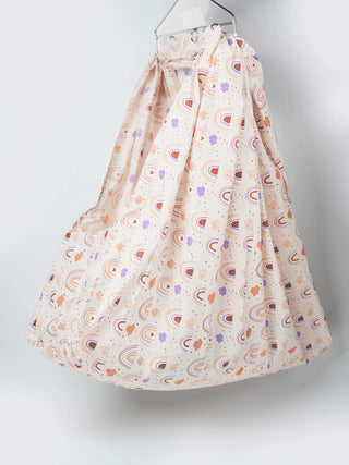 Rainbow & Cloud Print Baby Cradle Cloth - Thottil/Jhula - Kidulan