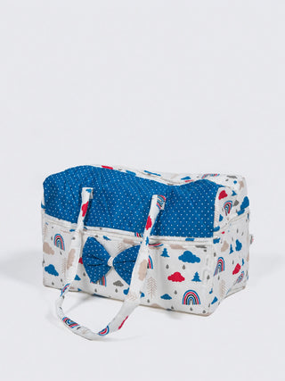 Baby Mother Bag - Blue & White - Kidulan