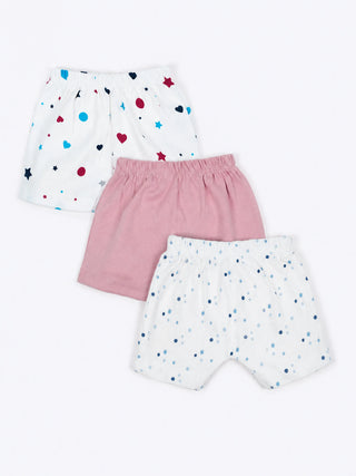 Baby Cotton Shorts 3 Piece Combo 6-12 Months - Kidulan