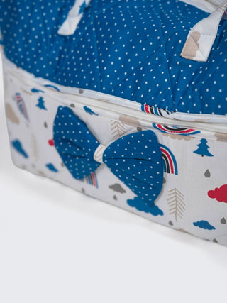Baby Mother Bag - Blue & White - Kidulan