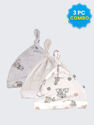 3 Pc Combo Baby & Kids Knot Caps 6-9 Months