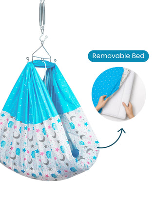 Royale Removable Bed Cradle Combo - Moon, Star & Cloud - Kidulan
