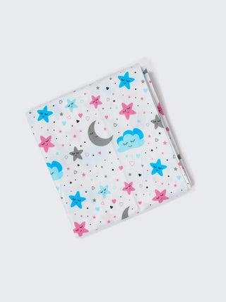 Twill Print Baby Hanging Cradle/Thottil/Jhula - Moon, Star & Cloud - Kidulan