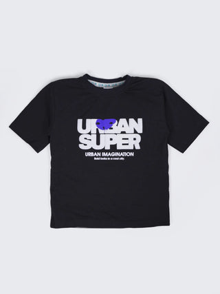 Boys Black Graphic Printed T-Shirt & Shorts Co-ord Set - Kidulan