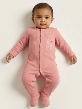 Pink Unisex Baby Sleepsuit - 3-6 Months - Kidulan