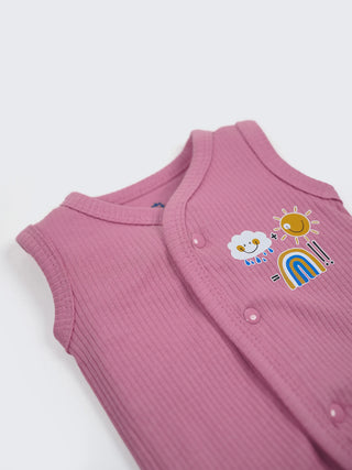 Baby Sleeveless Jabla & Shorts Set - 0-3 Months - Kidulan