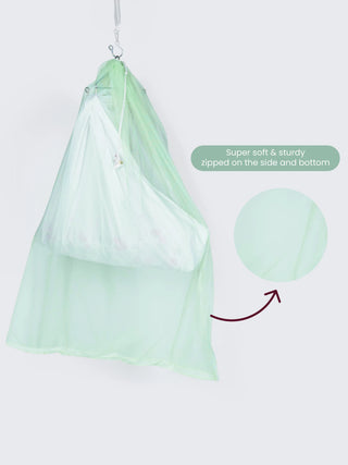 Soft Mosquito Cradle Net - Mint Green - Kidulan