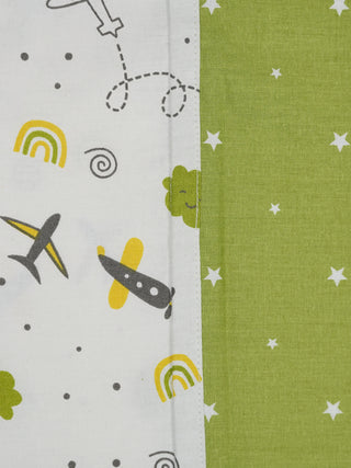 Twill Mix & Match Thottil/Jhula/Cradle Cloth with Net - Airplane - Kidulan