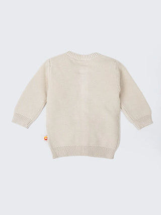Baby Organic Cotton Knit Cardigan – Cream - Kidulan