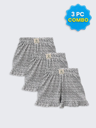 3 Pc Unisex Combo Shorts 0-3 Months