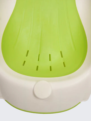 Foldable Anti - Slip Baby Bath Tub with Stand – Green & Cream - Kidulan