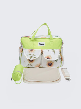 Sunflower Baby Diaper Bag & Changing Mat Set - Kidulan