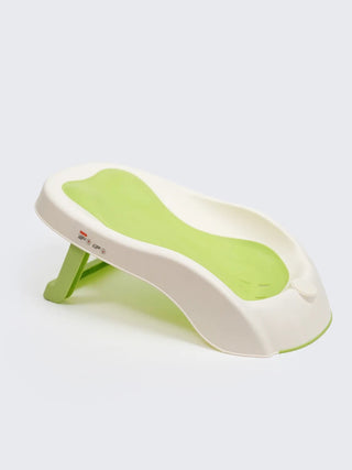 Foldable Anti - Slip Baby Bath Tub with Stand – Green & Cream - Kidulan