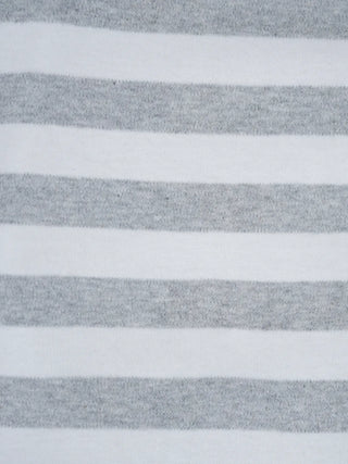 Grey Stripe Full Sleeve Footed Sleepsuit for Newborn Babies - Kidulan