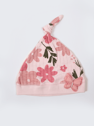 Newborn Cap, Mittens & Booties Set – Floral Print - Kidulan