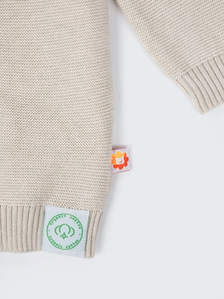 Baby Organic Cotton Knit Cardigan – Cream - Kidulan