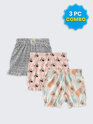3 Pc Unisex Combo Shorts 0-3 Months