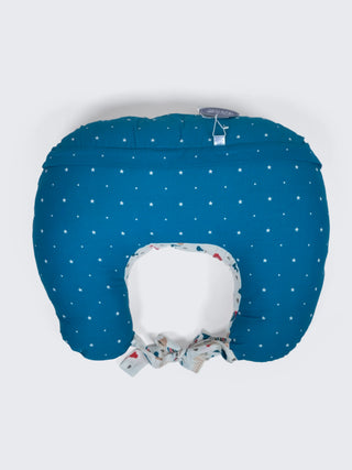 Baby Feeding Pillow - Blue & White - Kidulan