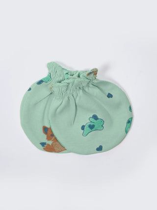 Newborn Cap, Mittens & Booties Set – Mint Green - Kidulan