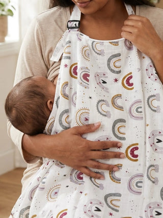 Breastfeeding Cover - Boho Rainbow Print - Kidulan