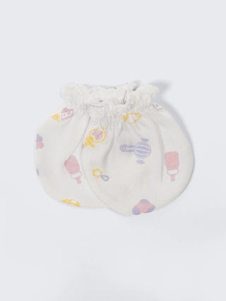 Newborn Cap, Mittens & Booties Set – Essentials Print - Kidulan