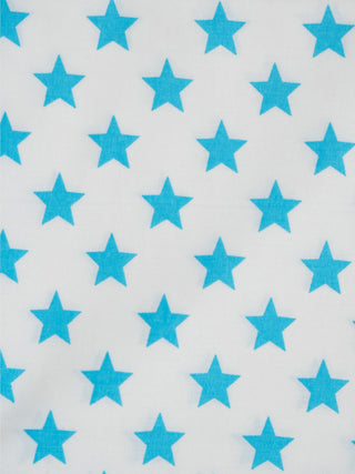 Twill Star Baby Cradle Cloth - Blue With White - Kidulan