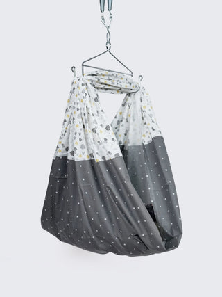Twill Mix & Match Thottil/Jhula/Cradle Cloth with Net - Leaf - Kidulan