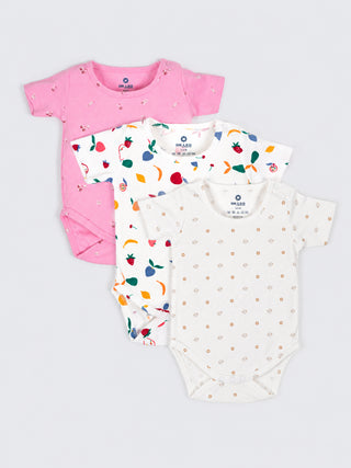 Baby Cotton Bodysuit 3-Piece Combo - Kidulan
