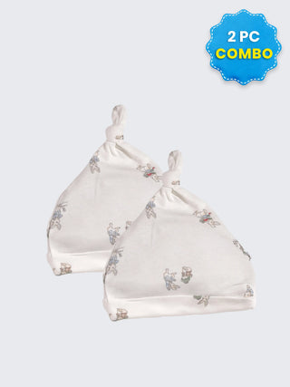 2 Pc Combo Baby & Kids Knot Caps 0-3 Months