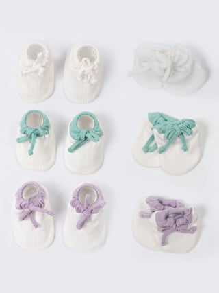 Baby Booties & Mittens Combo Set – 3 Pairs - Kidulan