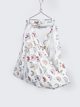 Brenza 5-in-1 Baby Cradle Combo Set - Rainbow Print - Kidulan