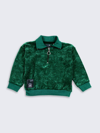 Boys Collar Zip - Up Sweatshirt - Kidulan