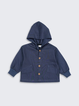 Boys Hooded Button Shirt – Classic Style - Kidulan
