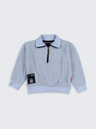 Boys Collar Zip - Up Sweatshirt - Kidulan