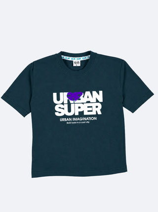Boys Blue Graphic Printed T-Shirt & Shorts Co-ord Set - Kidulan