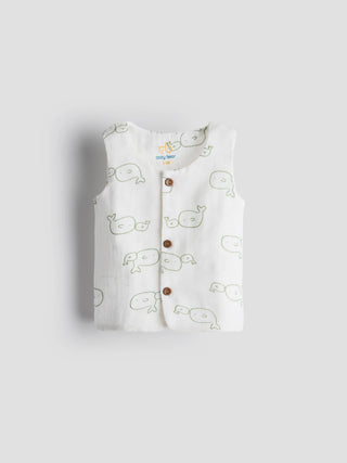 Unisex Organic Cotton Muslin Jabla Sleeveless - Kidulan