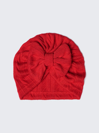 Red Bow Baby Turban Cap - Kidulan