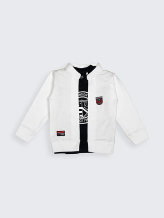 Classic Shield Jacket Set – White & Black - Kidulan