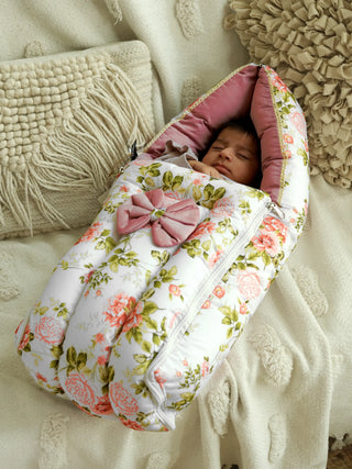 Premium Floral Carry Nest for New Born - Kidulan