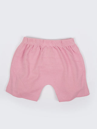 Baby Sleeveless Jabla & Shorts Set - Pink - Kidulan