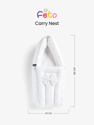Elegant White Baby Carry Nest - Perfect for Special Occasions - Kidulan