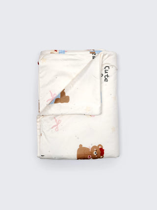 Cute Bear Print Baby Swaddling Blanket – Soft Cotton Newborn Receiving Blanket for Swaddle & Baby Wrap - Kidulan