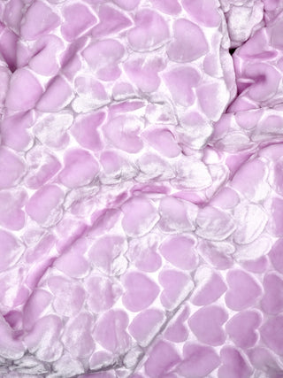 Pink Soft Baby Swaddling Blanket – Plush Receiving Blanket with Heart Embossed Design - Kidulan
