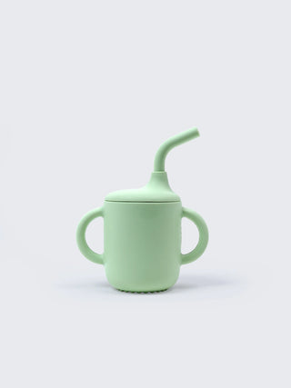 Silicone Training Sippy Cup with Straw & Handles - Kidulan