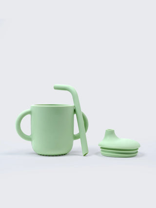 Silicone Training Sippy Cup with Straw & Handles - Kidulan