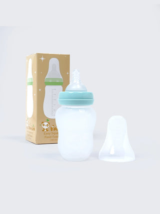 3 in 1 BPA Free Silicone Baby Feeding Bottle - Blue - Kidulan