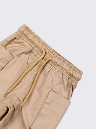 Boys Beige Cargo Pocket Shorts - Kidulan