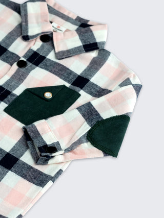 Boys Pink & Black Check Shirt - Kidulan