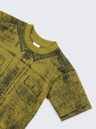 All - Over Denim Print T-Shirt - Kidulan