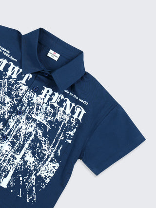 Boys Graphic Collared Shirt – NOW TREND Print - Kidulan